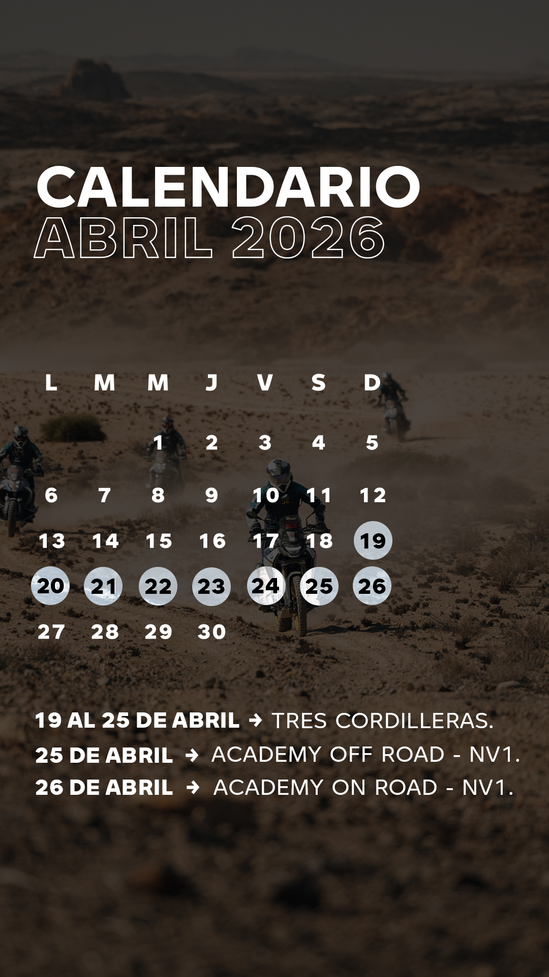 ESTOS SON NUESTROS PRÓXIMOS EVENTOS   ¡PREPÁRATE!