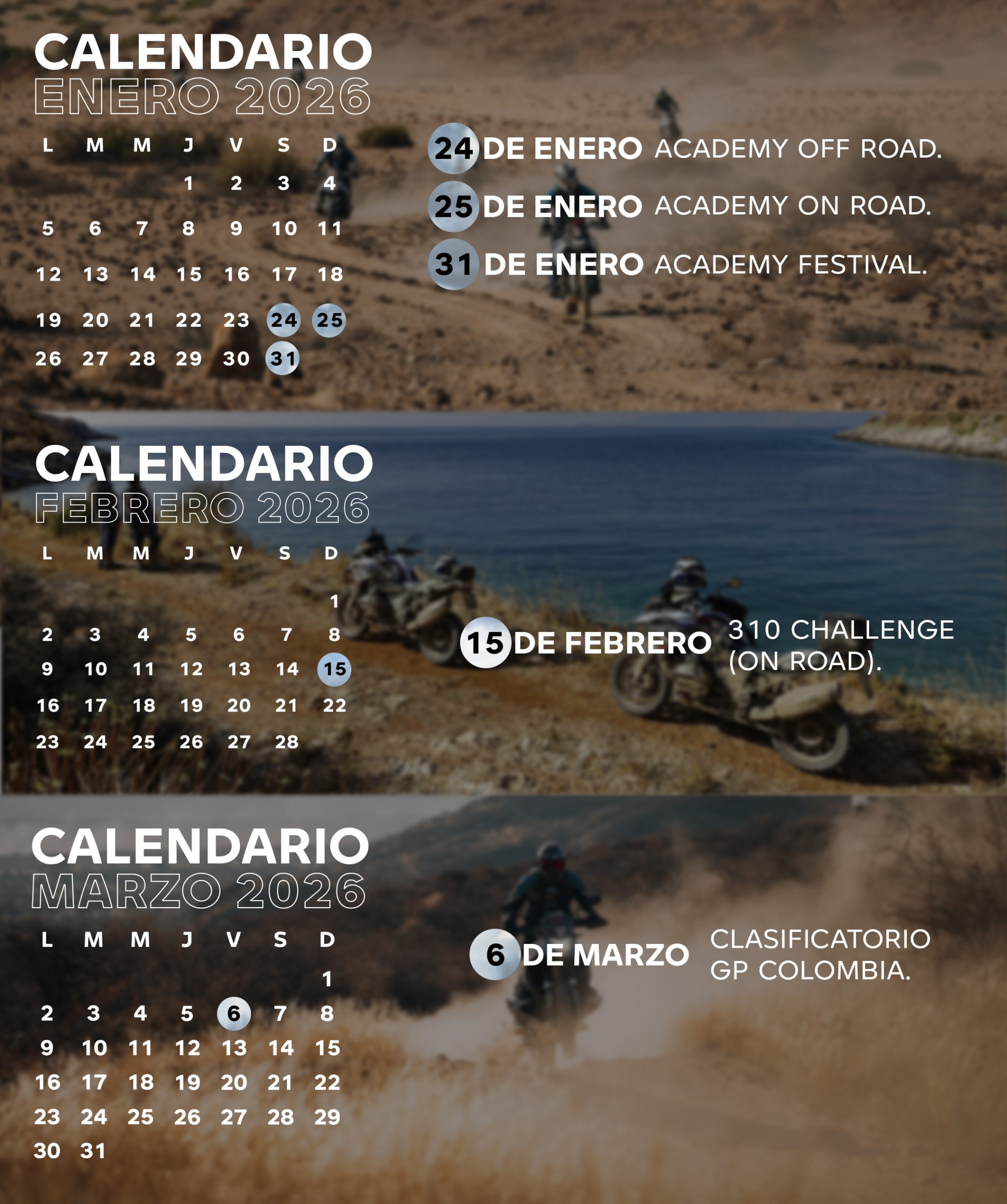 ESTOS SON NUESTROS PRÓXIMOS EVENTOS   ¡PREPÁRATE!