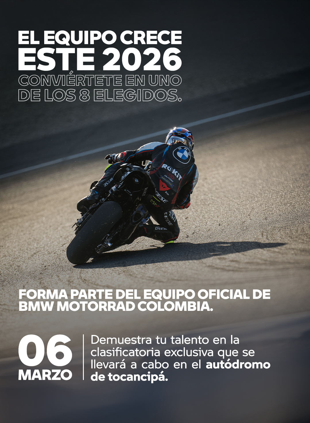 Clasificación team BMW Motorrad GP Colombia 2026.